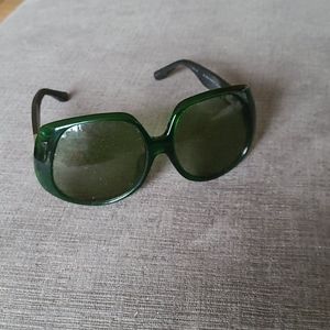 Linda Farrow Green Sunglasses w/ Case